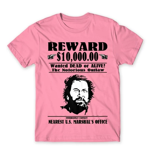 Világos rózsaszín Bud Spencer férfi rövid ujjú póló - Körözés alatt