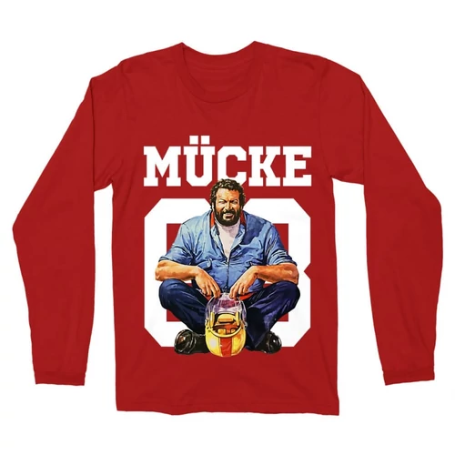 Piros Bud Spencer férfi hosszú ujjú póló - Mücke