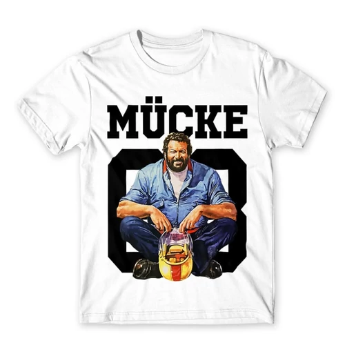 Fehér Bud Spencer férfi rövid ujjú póló - Mücke
