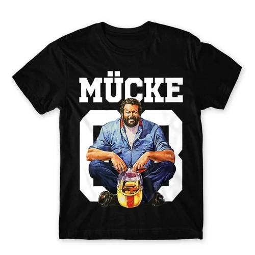Fekete Bud Spencer férfi rövid ujjú póló - Mücke