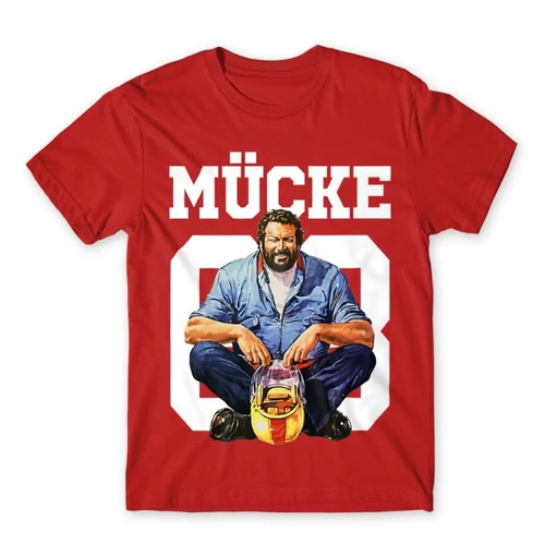 Piros Bud Spencer férfi rövid ujjú póló - Mücke