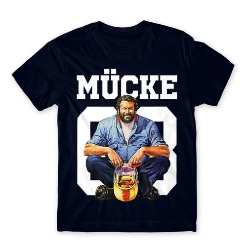 Sötétkék Bud Spencer férfi rövid ujjú póló - Mücke