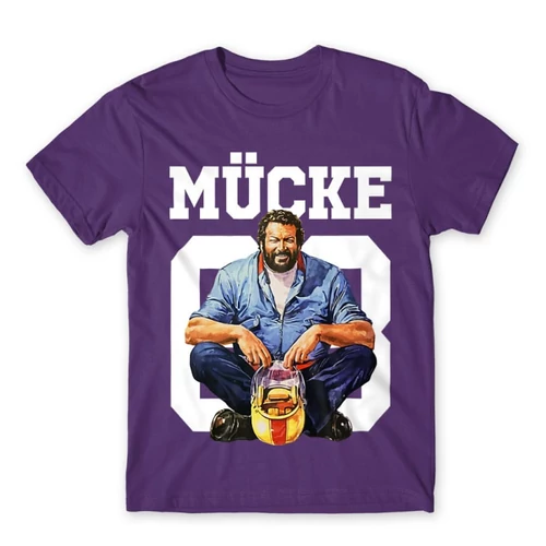 Sötétlila Bud Spencer férfi rövid ujjú póló - Mücke