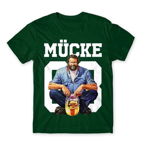 Sötétzöld Bud Spencer férfi rövid ujjú póló - Mücke