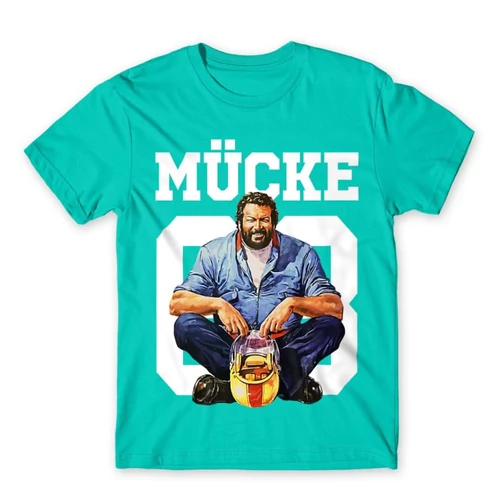 Türkiz Bud Spencer férfi rövid ujjú póló - Mücke