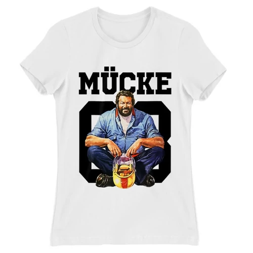 Fehér Bud Spencer női rövid ujjú póló - Mücke