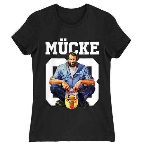 Fekete Bud Spencer női rövid ujjú póló - Mücke