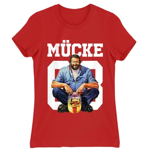 Piros Bud Spencer női rövid ujjú póló - Mücke