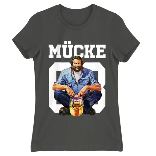 Sötétszürke Bud Spencer női rövid ujjú póló - Mücke