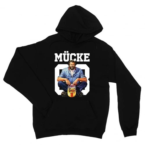 Fekete Bud Spencer unisex kapucnis pulóver - Mücke