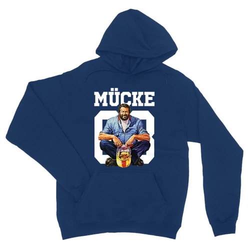 Királykék Bud Spencer unisex kapucnis pulóver - Mücke