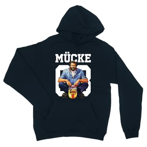 Sötétkék Bud Spencer unisex kapucnis pulóver - Mücke