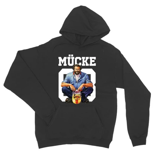 Sötétszürke Bud Spencer unisex kapucnis pulóver - Mücke