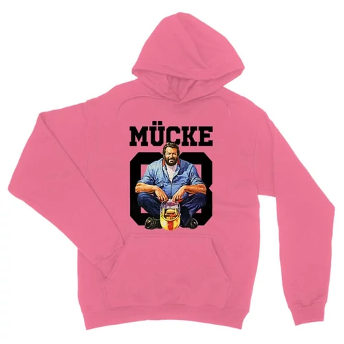 Világos rózsaszín Bud Spencer unisex kapucnis pulóver - Mücke