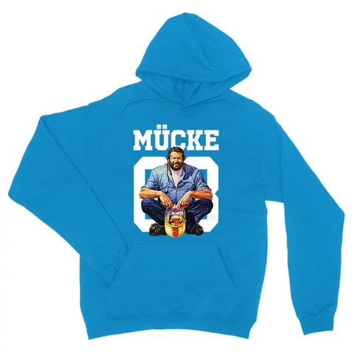 Zafírkék Bud Spencer unisex kapucnis pulóver - Mücke
