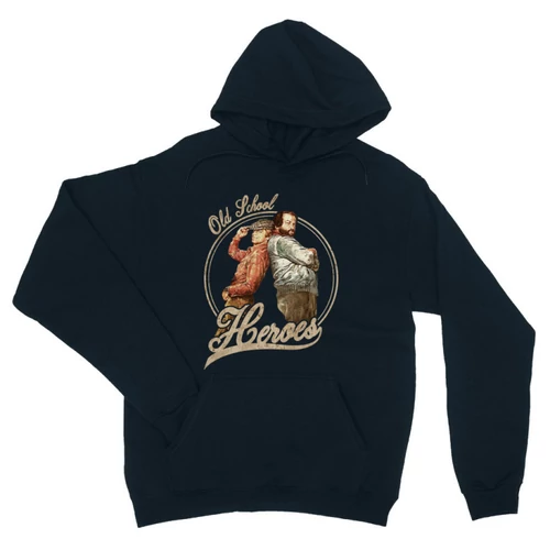 Sötétkék Bud Spencer unisex kapucnis pulóver - Old School Heroes