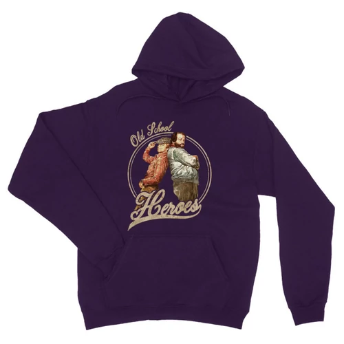 Sötétlila Bud Spencer unisex kapucnis pulóver - Old School Heroes