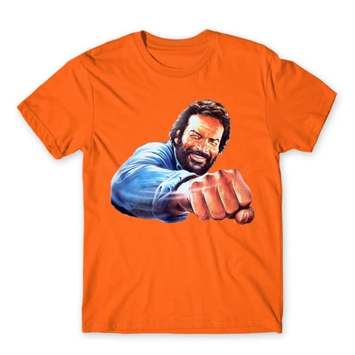 Narancs Bud Spencer férfi rövid ujjú póló - Pofon