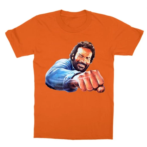 Narancs Bud Spencer gyerek rövid ujjú póló - Pofon