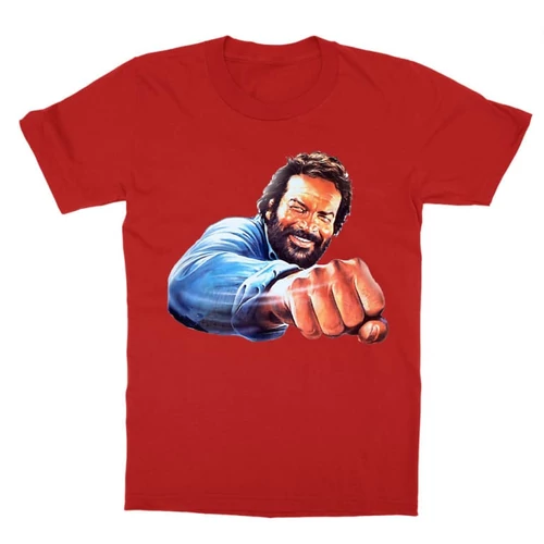 Piros Bud Spencer gyerek rövid ujjú póló - Pofon