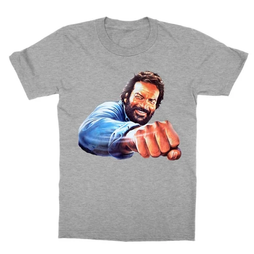 Sportszürke Bud Spencer gyerek rövid ujjú póló - Pofon