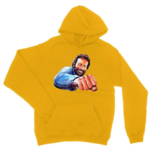 Sárga Bud Spencer unisex kapucnis pulóver - Pofon