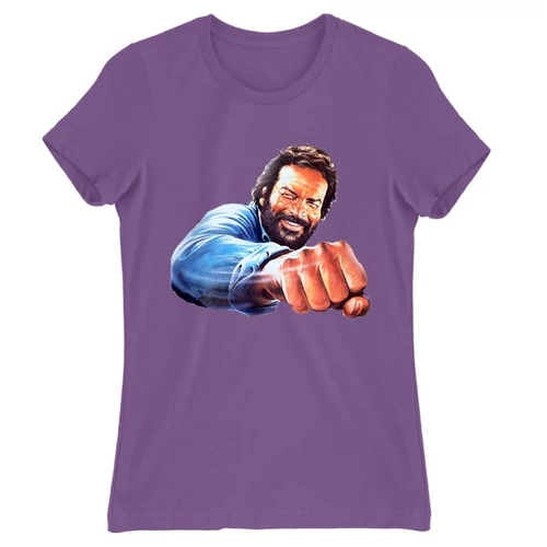 Világoslila Bud Spencer női rövid ujjú póló - Pofon