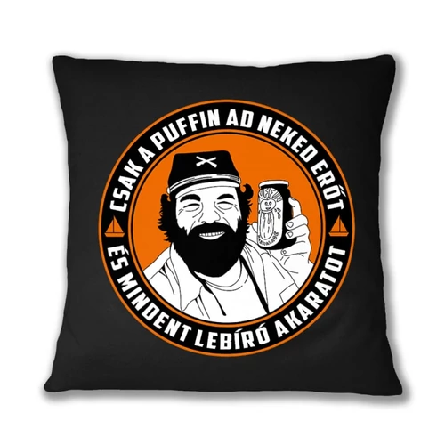 Fekete Bud Spencer párnahuzat - Puffin lekvár