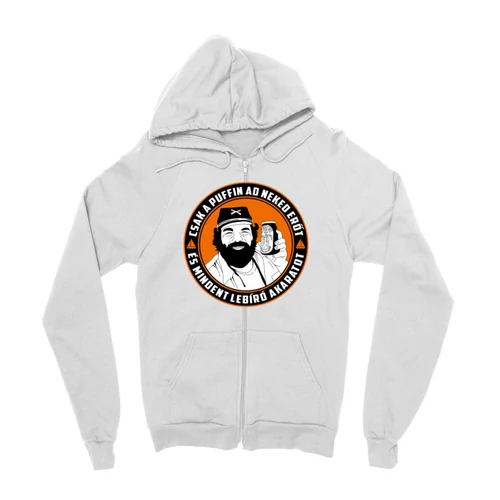 Fehér Bud Spencer zipzáros pulóver - Puffin lekvár