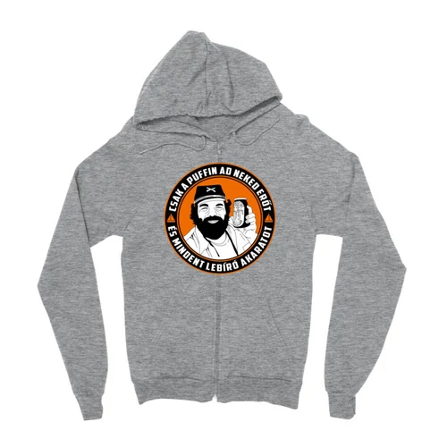 Sportszürke Bud Spencer unisex kapucnis pulóver - Puffin lekvár