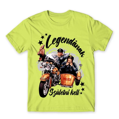 Almazöld Bud Spencer férfi rövid ujjú póló - Legendának születni kell - Bud és Terence
