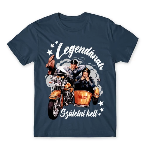Denim Bud Spencer férfi rövid ujjú póló - Legendának születni kell - Bud és Terence