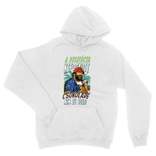 Fehér Bud Spencer unisex kapucnis pulóver - Pisztácia