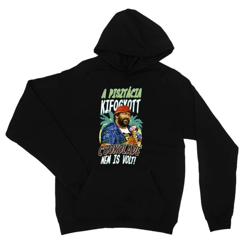 Fekete Bud Spencer unisex kapucnis pulóver - Pisztácia