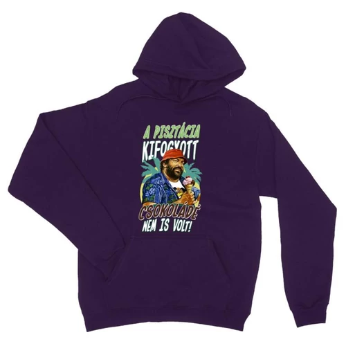 Sötétlila Bud Spencer unisex kapucnis pulóver - Pisztácia