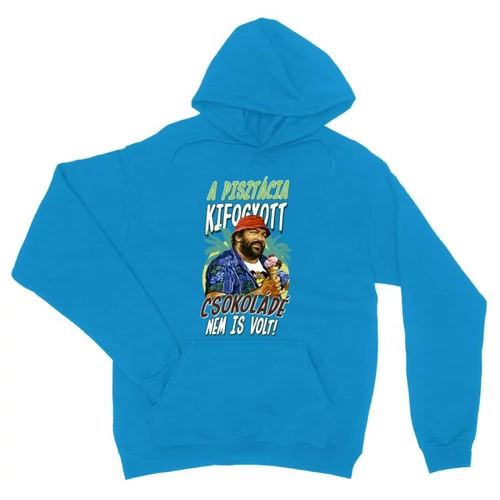Zafírkék Bud Spencer unisex kapucnis pulóver - Pisztácia