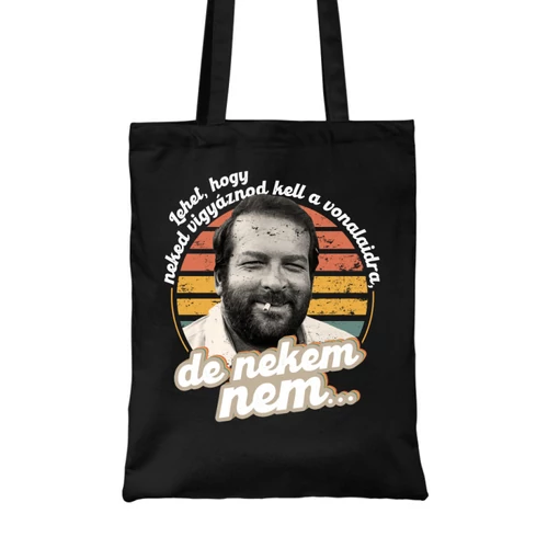 Fekete Bud Spencer vászontáska - Retro Bud