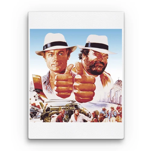 Bud Spencer vászonkép - Bud and Terence canvas - 2 cm-es kerettel - Több méretben