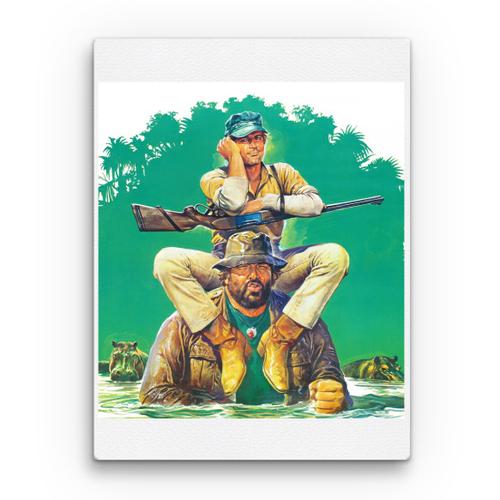 Bud Spencer vászonkép - I’m for the Hippopotamus canvas - 2 cm-es kerettel - Több méretben