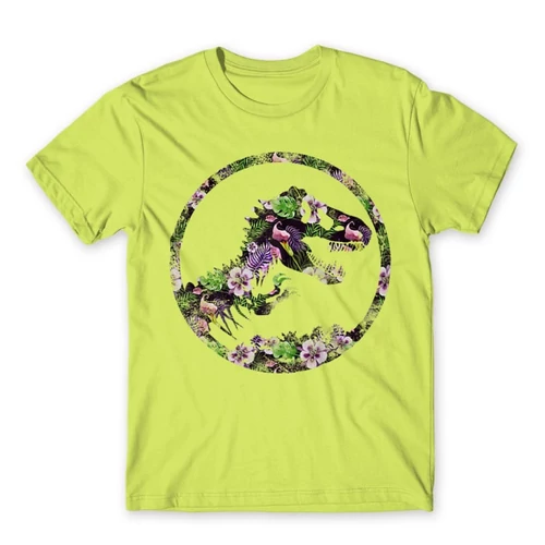 Almazöld Tropical Jurassic Logo férfi rövid ujjú póló