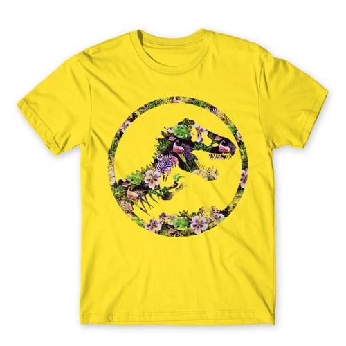 Citromsárga Tropical Jurassic Logo férfi rövid ujjú póló