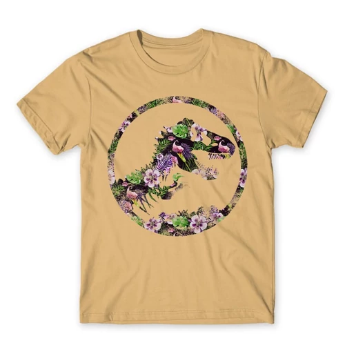 Homok Tropical Jurassic Logo férfi rövid ujjú póló