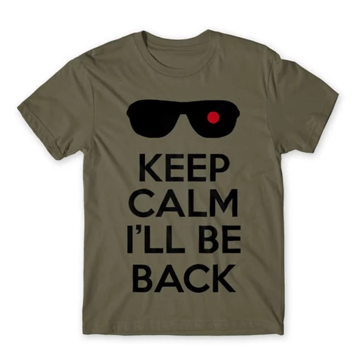 Cink Terminátor férfi rövid ujjú póló - Keep calm I’ll be Termintator
