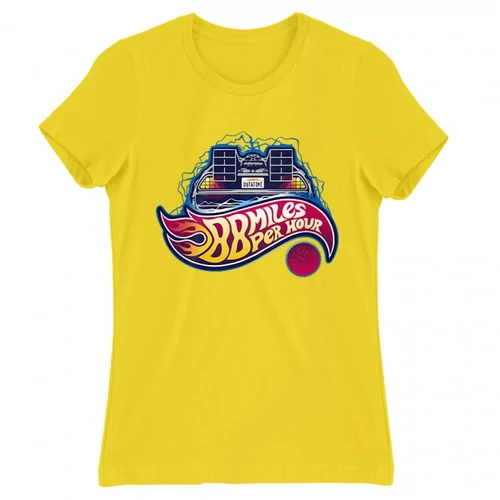 Citromsárga Vissza a jövőbe női rövid ujjú póló