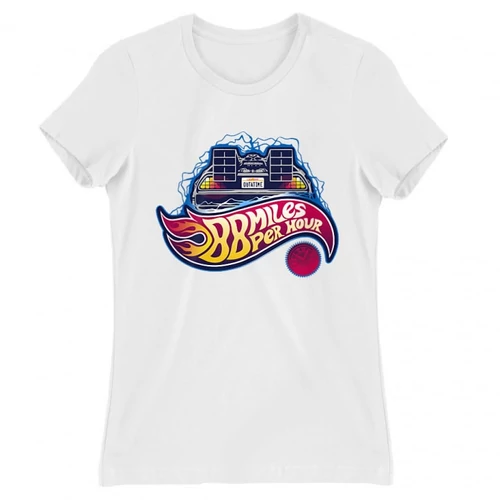 Fehér Vissza a jövőbe női rövid ujjú póló