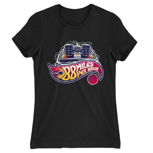 Fekete Vissza a jövőbe női rövid ujjú póló