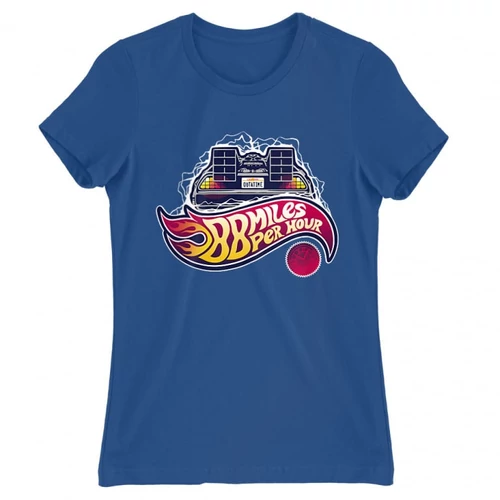 Királykék Vissza a jövőbe női rövid ujjú póló