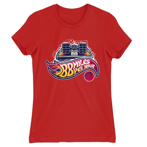 Piros Vissza a jövőbe női rövid ujjú póló