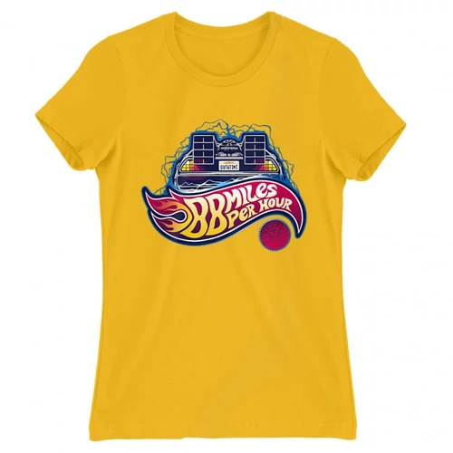 Sárga Vissza a jövőbe női rövid ujjú póló