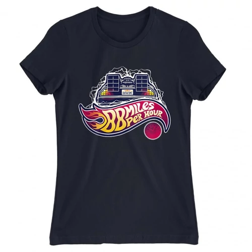 Sötétkék Vissza a jövőbe női rövid ujjú póló